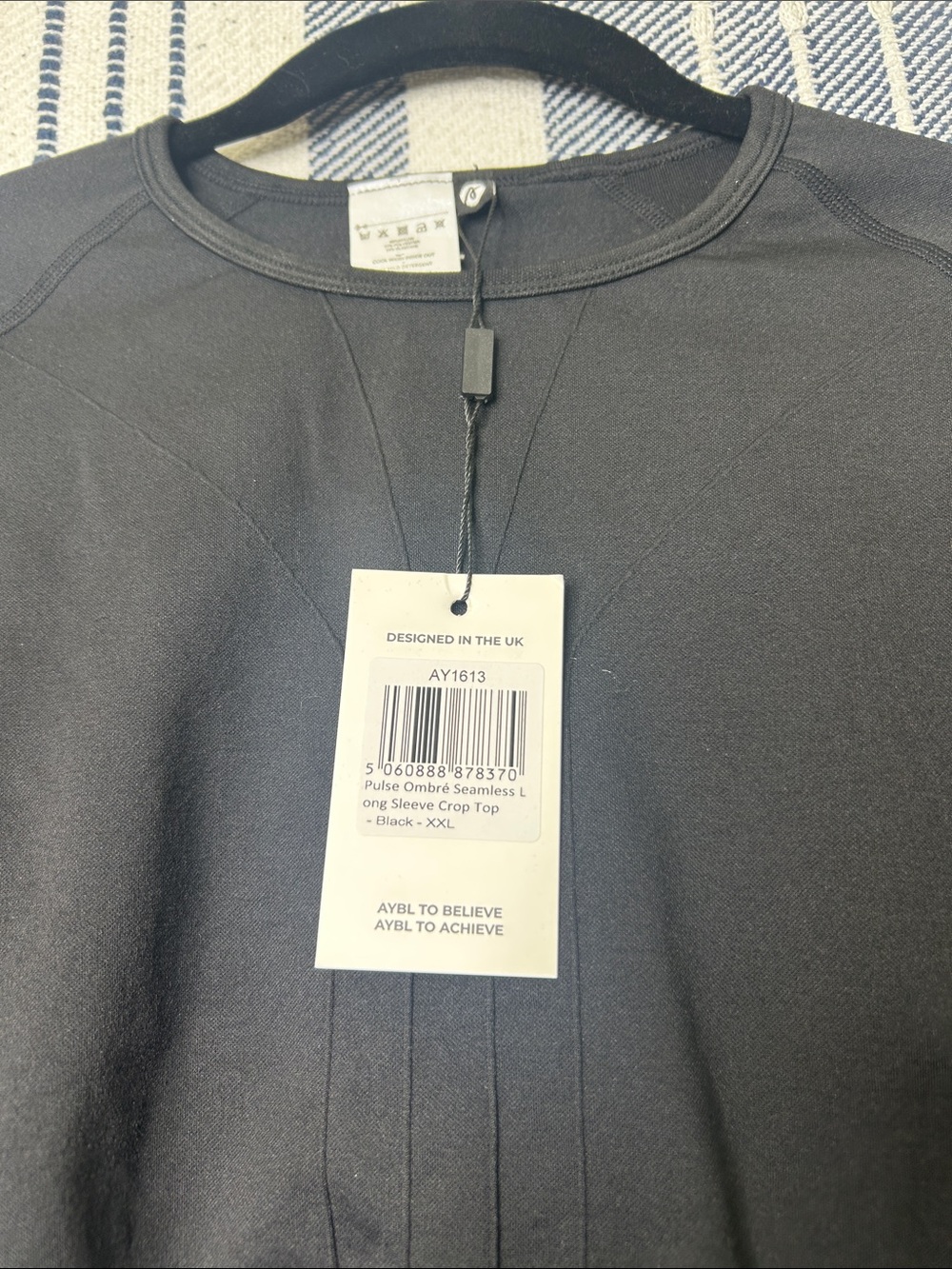 NWT AYBL Pulse Ombré Seamless Long Sleeve Crop Top - Picture 3 of 4